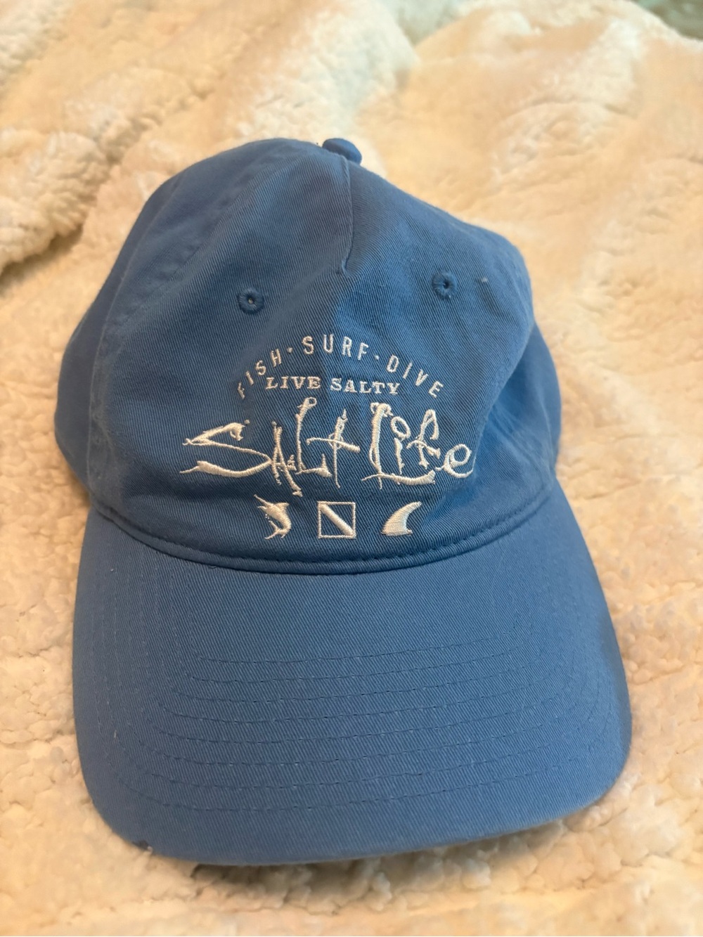 Salt Life Blue Embroidered Baseball Hat
